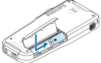 PHILIPS LFH9120 - Einsetzen der Batterien - 2