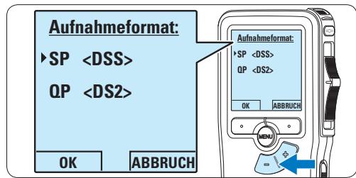 PHILIPS LFH9120 - Ändern des Aufnahmeformats - 4
