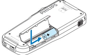 PHILIPS LFH9120 - Einsetzen der Batterien - 2