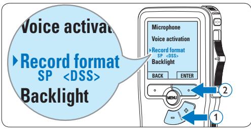 PHILIPS LFH9120 - Change the recording format - 3