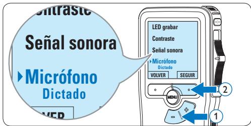 PHILIPS LFH9120 - Ajustar la sensibilitad del microfono - 3
