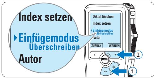 PHILIPS LFH9120 - Ergänzungen in ein Diktat eingufen - 2