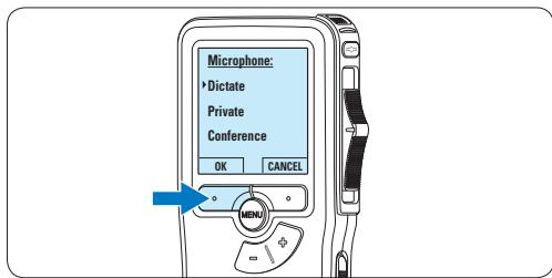 PHILIPS LFH9375 - De microfoingevoeligheid aanpassen - 5