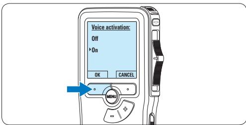 PHILIPS LFH9375 - Usare la registrazione ad attivazione vocale (VOR) - 5