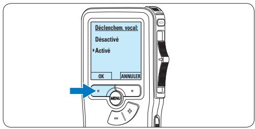 PHILIPS LFH9398 - Utiliser le déclenchement vocal de l'enregistrement - 5