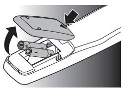 PHILIPS SRP5002/10 - Insertion des piles - 1