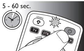 PHILIPS SRP5002/10 - Example: setting up the universal remote control to operate your TV: - 4