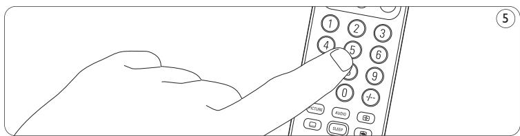 PHILIPS SRU5110 - Fernbediedung einstellen - 3