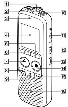 SONY ICD-PX333 - Pièces et commandes - 1