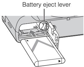 SONY DSC-HX50V - Inserting the battery pack - 2