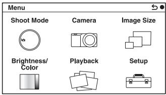 SONY NEX-6 - Menu - 1
