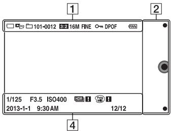 SONY NEX-6 - List of icons on the screen - 4
