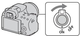 SONY A37 - Set the power switch to ON to turn the camera on. - 1