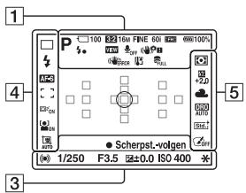 SONY A37 - Lijst van pictogrammen op het scherm - 2