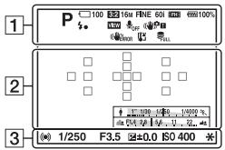 SONY A37 - List of icons on the screen - 1