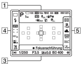 SONY A37 - Listeder Symbole auf demBildschirm - 2