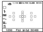 SONY SLT-A57 - Commutazione della visualizzazione di informazioni sulla registrazione (DISP) - 3