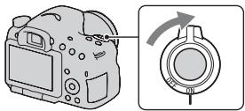 SONY SLT-A57 - Placez l'interrupteur d'alimentation sur on pour allumer l'appareil. - 1