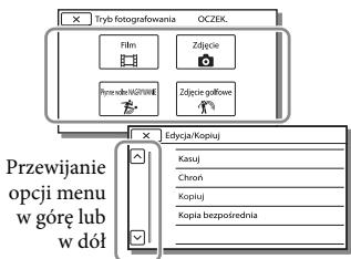 SONY HDR-CX410VE - Korzystanie z menu - 3