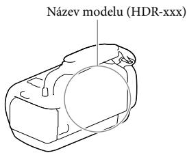 SONY HDR-CX410VE - Ověřeni názvu modelu videokamery - 1