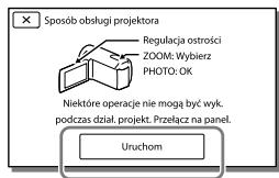 SONY HDR-CX410VE - Korzystanie z wbudowanego projektora (Modele z projektorem) - 3