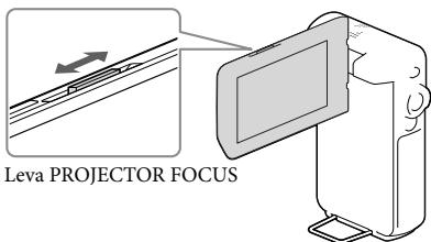 SONY HDR-GW66 - Regolare la messa a fuoco dell'imagine proiettata utilizzando la leva PROJECTOR FOCUS. - 1