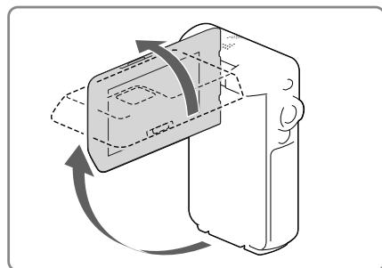 SONY HDR-GW66 - Ouvrez l'écran LCD. - 1