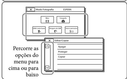 SONY HDR-GW66 - Utilizar os menus - 3