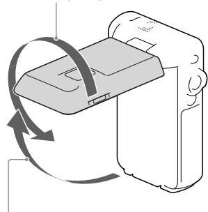 SONY HDR-GW66 - Einstellen des LCD-Bildschirmträgerwinkels - 1