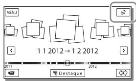 SONY HDR-GW66 - Reproduzir filmes e fotografias a partir da Vista de Mapa (HDR-GW66V/GW66VE/GWP88V/GWP88VE) - 1