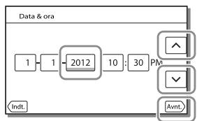 SONY HDR-GW66VE - Accensione e impostazione della data e dell'ora - 4