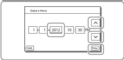 SONY HDR-GW66VE - Ligar a alimentação e acertar a data e a hora - 4