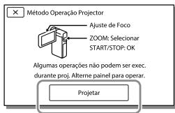 SONY HDR-GW66VE - Utilização do projector incorporeal (HDR-GWP88/GWP88E/GWP88V/GWP88VE) - 3