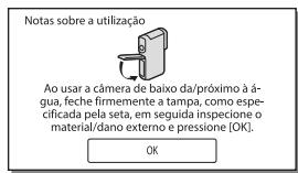 SONY HDR-GW66VE - Acerca da mensagem aparecido no(ECRA - 1