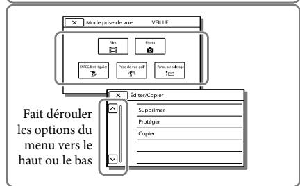 SONY HDR-GW66VE - Utilisation des menus - 3