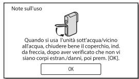 SONY HDR-GW66VE - Informazioni sul messaggio visualizzato sullo schermo - 1