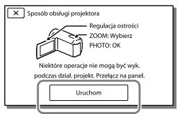 SONY HDR-PJ320 E - Korzystanie z wbudowanego projektora (modele z Projektorem) - 3