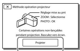 SONY PJ220 - Utilisation du projecteur intégré (modèles avec un projecteur) - 3