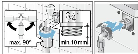 BOSCH WAN28150FF - Branchement - 2