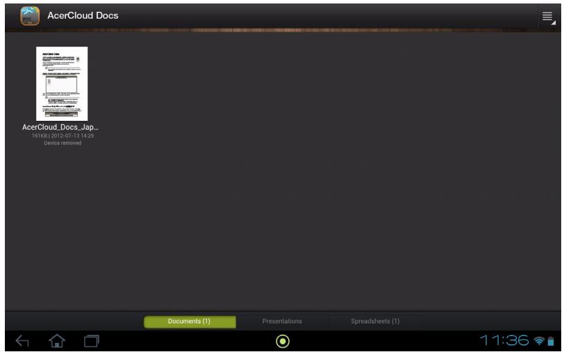 ACER ICONIA TAB W700 - Afficher un document sur une tablette ou un téléphone Android - 1
