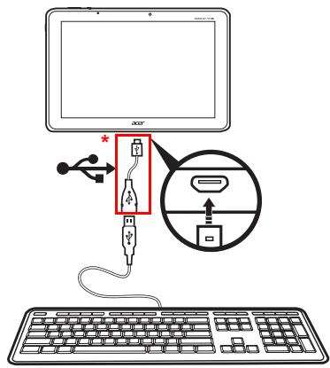 ACER ICONIA W700 - Connector un périphérique USB à votre tablette - 1
