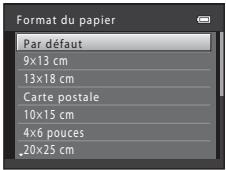 NIKON COOLPIX S6500 - Sélectionnez le format de papier souhaité, puis appuyez sur la commande. - 1