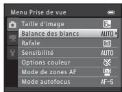 NIKON COOLPIX S6500 - Lors de l'affichage des menus - 3