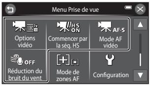 NIKON COOLPIX S6400 - Fonctions réglables à l'aide de la commande (menu video) - 3