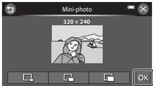 NIKON COOLPIX S6400 - Touchez l'icône de la taille de copie réduite voulue. - 2