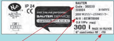 SAUTER PRODIGIO 300 L - 2-Si votre probleme persiste,relevez les    références du produit - 1