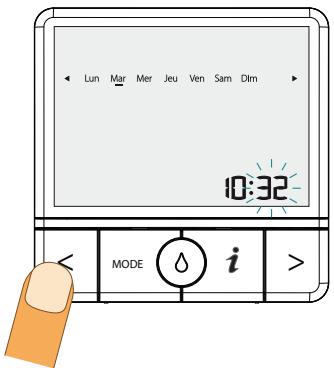 SAUTER PRODIGIO 300 L - Réglage jour et heures - 5
