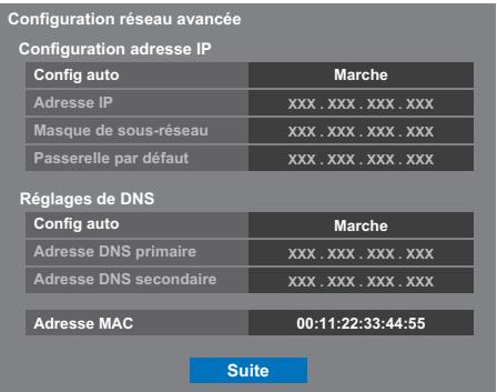TOSHIBA 40TL938F/G - L'écran configuration réseau avancée apparait. - 1