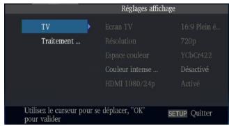 TOSHIBA BDX4350 - Réglages affichage - 1