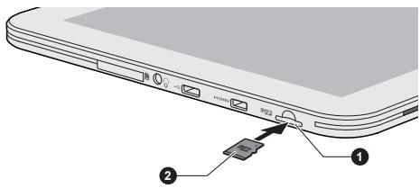 TOSHIBA AT300-101 - Insertion d'une carte mémoire - 1